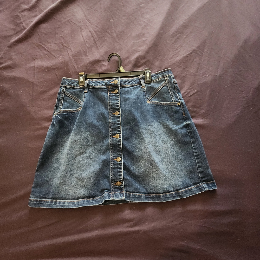 Frye Blue A-Line Knee-Length Casual Skirt